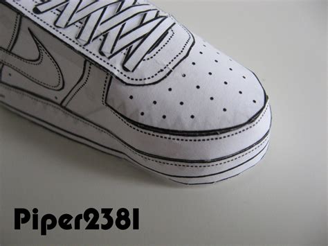 nike air force 1 schematische zeichnung|Nike Air Force papercraft template.